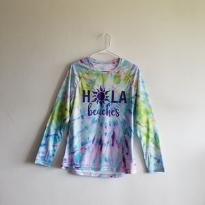 Hola Beaches rash guard shirt